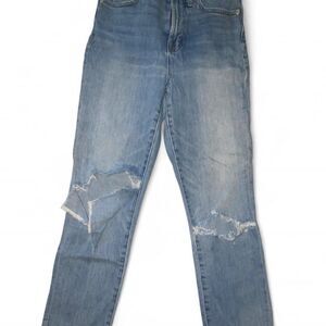 Madewell The Perfect Vintage Jean Distressed High Rise Light Wash Denim Size 25